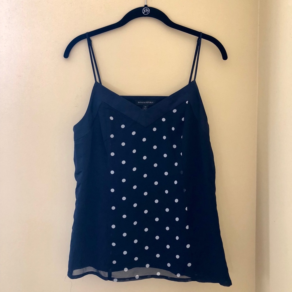Banana Republic Polka Spaghetti Strap Tank